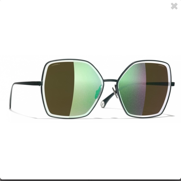 Chanel Green Sunglasses - Picture 1 of 16